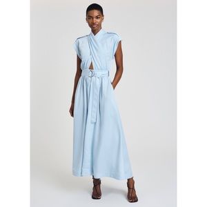 Derek Lam Celeste Wrap Dress in Powder Blue, New, Unworn